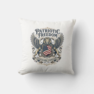 Patriotisk Lejonörn Vakt Djur Hybrid Patriot Kudde