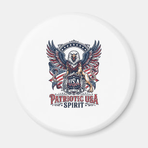 Patriotisk Lejonörn Vaktande Djur Hybrid Patriot Magnet