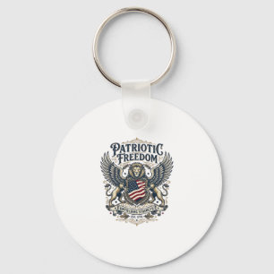 Patriotisk Lejonörn Vaktande Djur Hybrid Patriotis Nyckelring