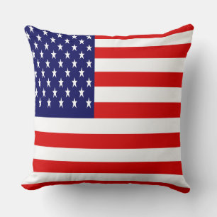 Patriotisk livfull amerikansk flagga kudde