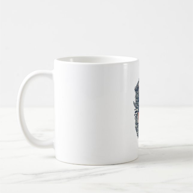 Patriotisk loppmarknadsplockar-vektorgrafik T-shir Kaffemugg (Vänster)