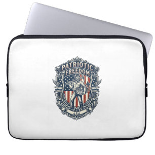 Patriotisk loppmarknadsplockarens vektor grafiska  laptop fodral