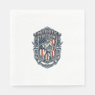 Patriotisk loppmarknadsplockarens vektor grafiska pappersservett