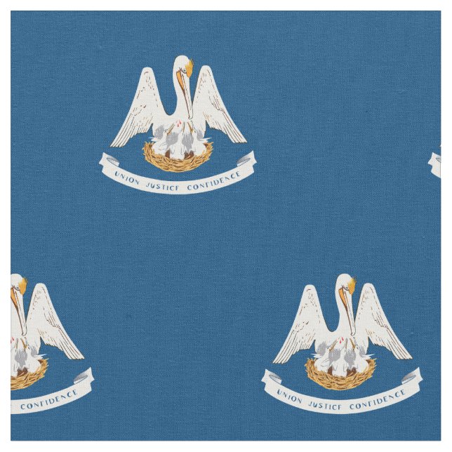 Patriotisk Louisiana statlig flagga Tyg (Närbild)