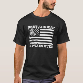 Patriotisk luftbåtsåkning Amerikansk flagga Bästa T Shirt