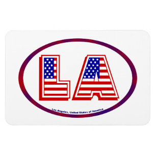 Patriotisk magnet Los Angeles Kalifornien för oval