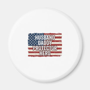 Patriotisk make pappa beskyddare hjälte flaggtröja magnet