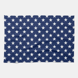 Patriotisk marinblå USA-flaggstjärnmönster Kökshandduk