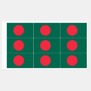 Patriotisk märkning med flagga av Bangladesh Klistermärke