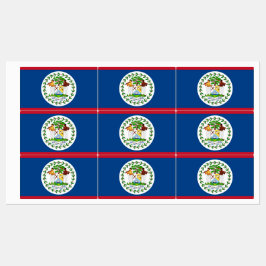 Patriotisk märkning med flagga Belize Klistermärke