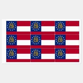 Patriotisk märkning med flagga i Georgien Klistermärke