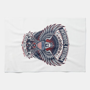 Patriotisk Metal Vingar Patriot Musik Rock Metal P Kökshandduk