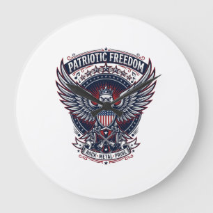 Patriotisk Metal Vingar Patriot Musik Rock Metal P Stor Klocka