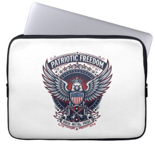 Patriotisk Metal Wings Patriot Musik Rock Metal Pa Laptop Fodral