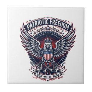 Patriotisk Metal Wings Patriotmusik Rock Metal Pat Kakelplatta