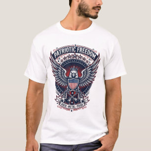 Patriotisk Metal Wings Patriotmusik Rock Metal Pat T Shirt