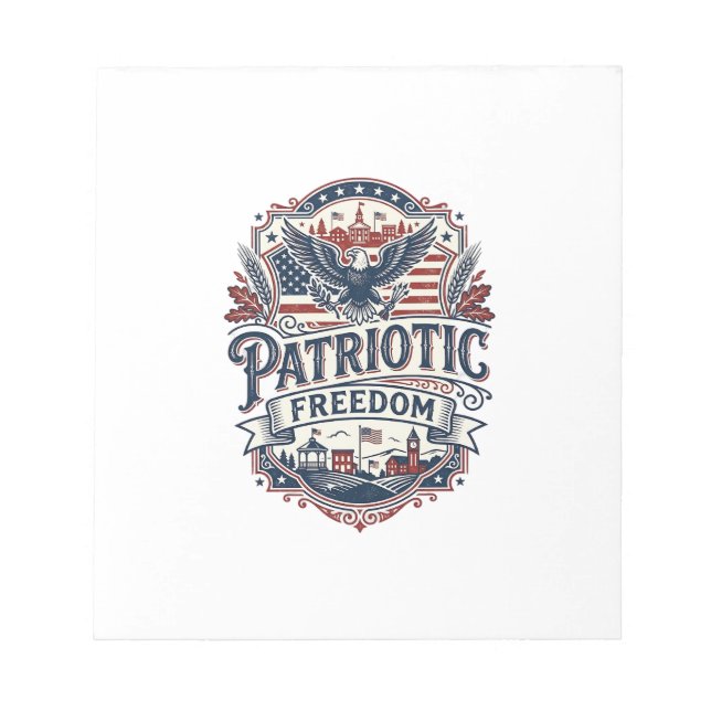 Patriotisk Midwest Småstad Stolt Vector Grafik  Anteckningsblock (Framsida)