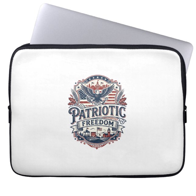 Patriotisk Midwest Småstad Stolt Vector Grafik  Laptop Fodral (Framsidan)