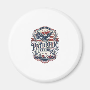Patriotisk Midwest Småstad Stolt Vector Grafik Magnet