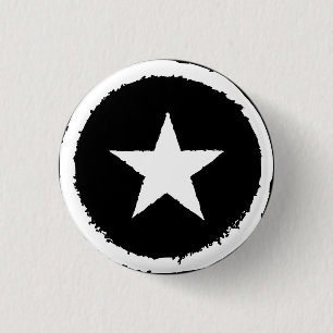 Patriotisk militär armé krig vit stjärna symbol sk knapp