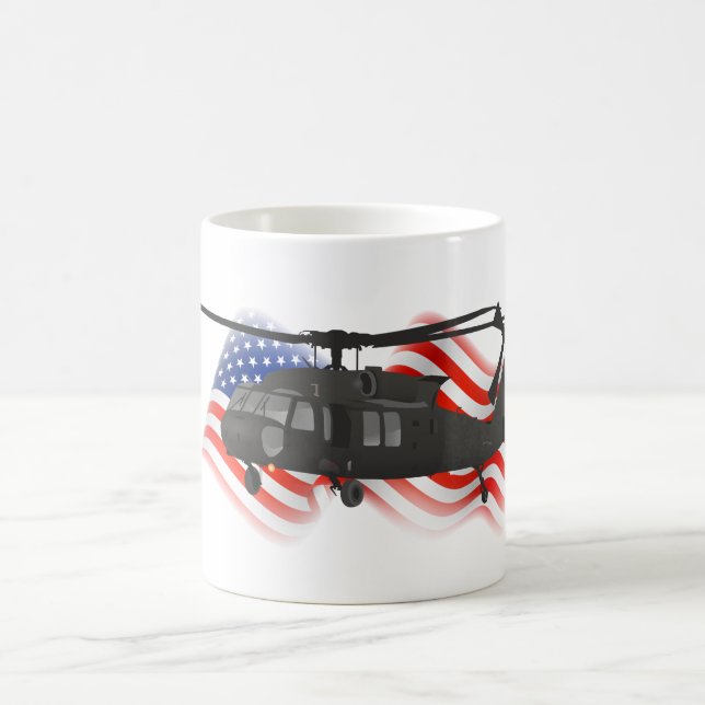 Patriotisk militär helikopter kaffemugg (Center)