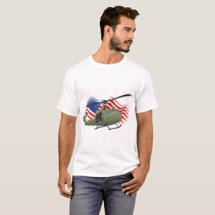 Patriotisk militär Huey helikopterT-tröja Tee