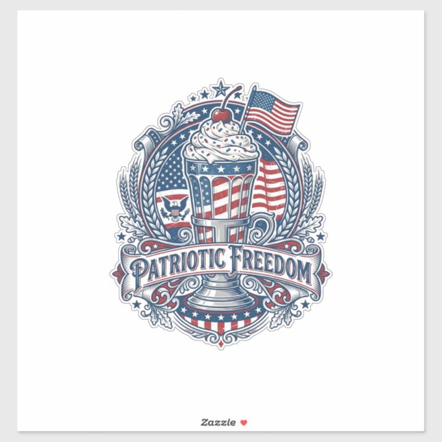 Patriotisk Milkshake Americana Klistermärken (Ark)