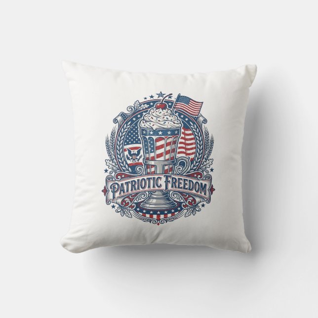 Patriotisk Milkshake Americana Kudde (Framsida)