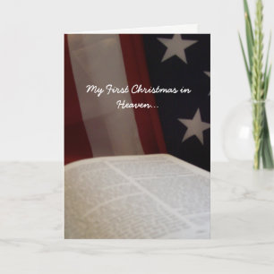Patriotisk Min första jul i himlen Helgkort