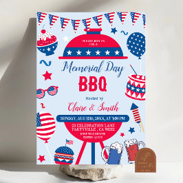 Patriotisk minnesdags BBQ-inbjudan Inbjudningar