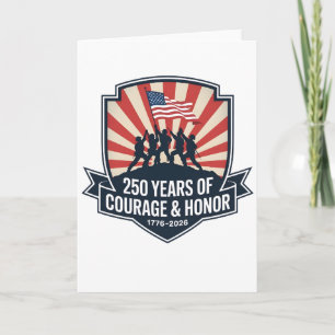 Patriotisk Mod Hedersårsdag Amerikansk Kort