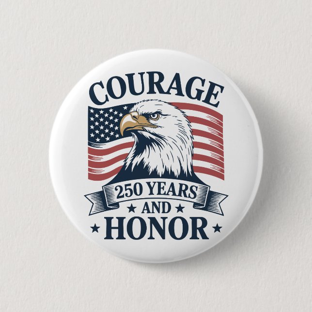 Patriotisk Mod Hedrande Arv USA Tema Knapp (Framsida)