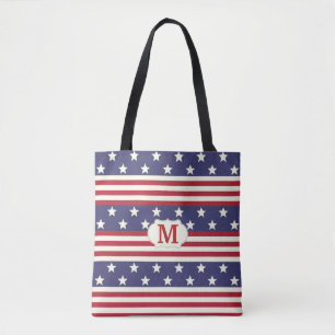Patriotisk Monogram för stars och Tygkasse