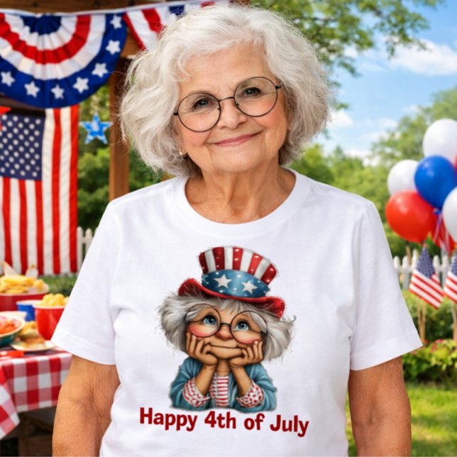 Patriotisk mormor 4 juli-design  t shirt (Skapare uppladdad)