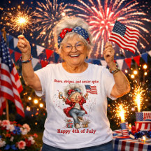 Patriotisk mormor 4 juli-tröja