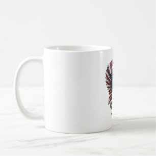 Patriotisk Motorcykel Skalle Biker Frihet Patriot  Kaffemugg