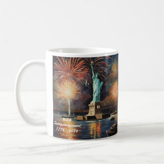 Patriotisk mugg med Lady Liberty