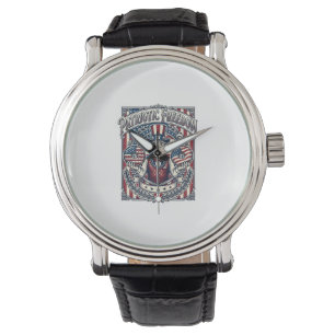 Patriotisk munkälskare vektor grafisk t-shirt_1 armbandsur
