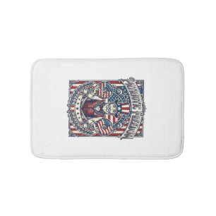 Patriotisk munkälskare vektor grafisk t-shirt_1 badrumsmatta
