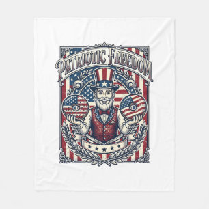 Patriotisk munkälskare vektor grafisk t-shirt_1 fleecefilt