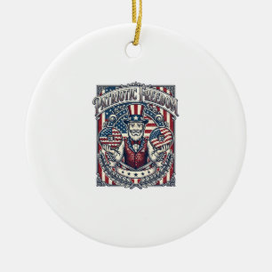 Patriotisk munkälskare vektor grafisk t-shirt_1 julgransprydnad keramik