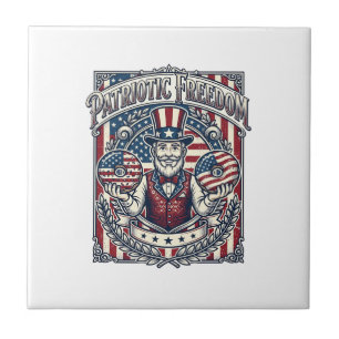 Patriotisk munkälskare vektor grafisk t-shirt_1 kakelplatta