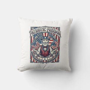 Patriotisk munkälskare vektor grafisk t-shirt_1 kudde