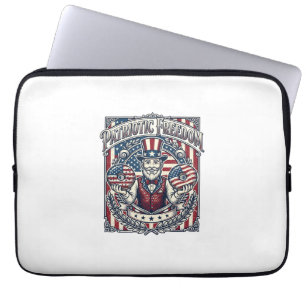 Patriotisk munkälskare vektor grafisk t-shirt_1 laptop fodral