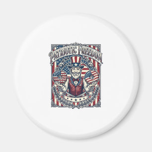 Patriotisk munkälskare vektor grafisk t-shirt_1 magnet