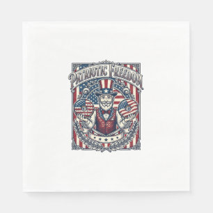 Patriotisk munkälskare vektor grafisk t-shirt_1 pappersservett