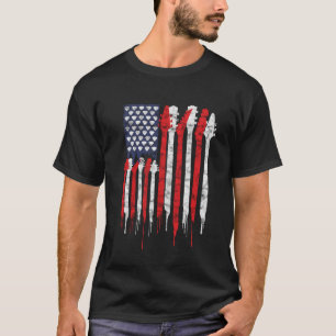 Patriotisk musik för gitarr för t shirt