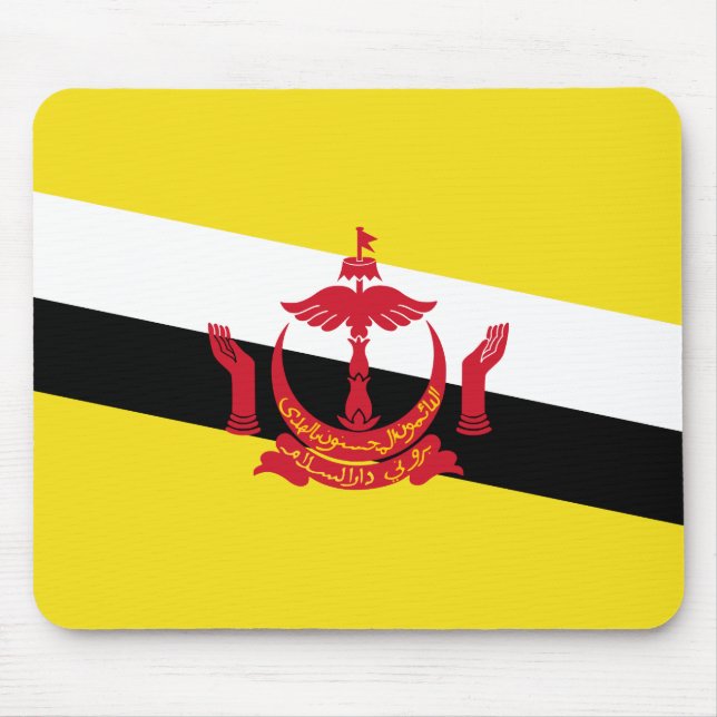 Patriotisk musmattor med Bruneis flagga (Framsidan)
