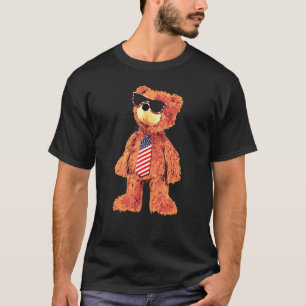 Patriotisk Nalle som firade 4 juli i år T Shirt