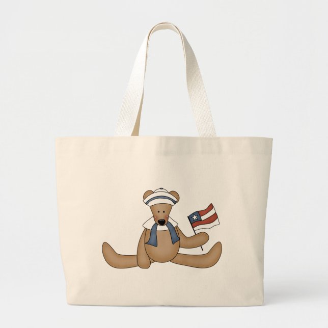 Patriotisk nalletotebag jumbo tygkasse (Framsidan)